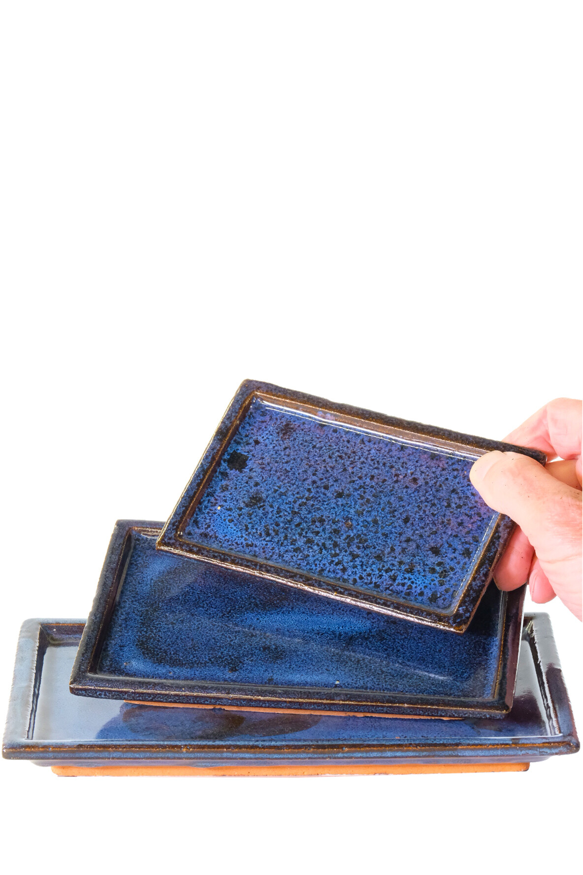 ceramic blue bonsai humidity drip trays for sale