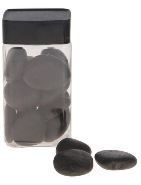 Zen gardens - polished black rocks
