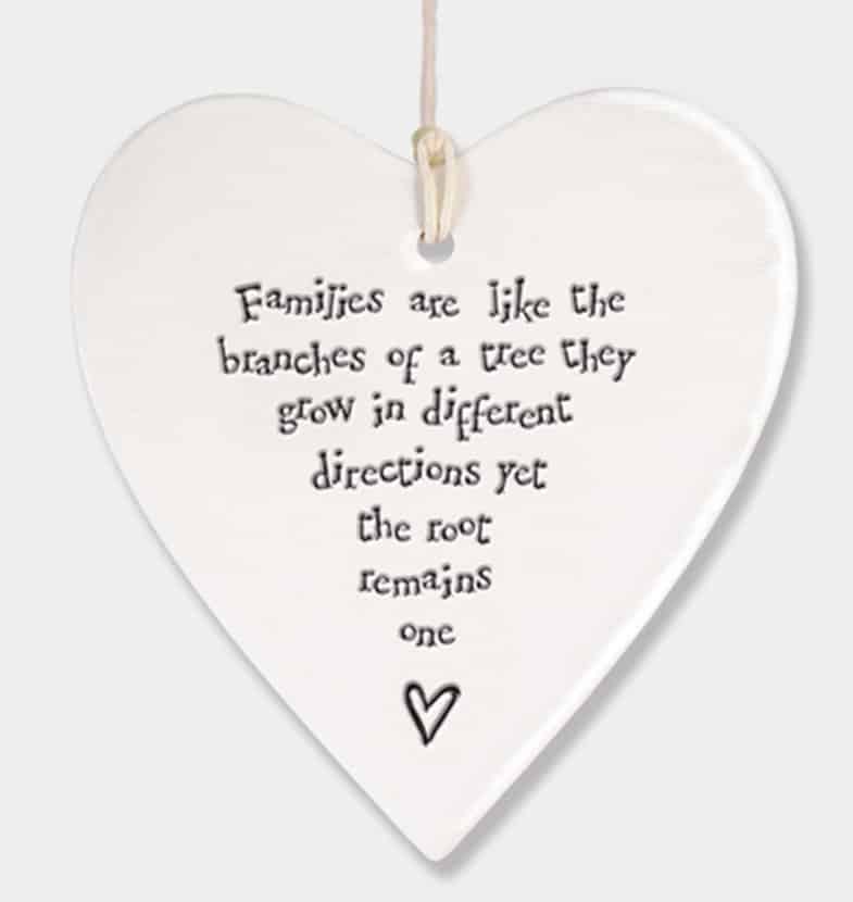 Families are like branches of a tree bonsai tree gift tag